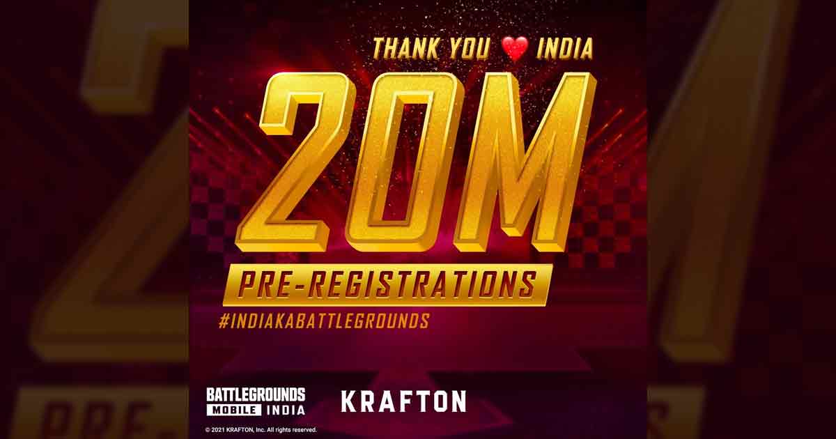 Battlegrounds Mobile India crosses 20 Million Pre-registrations in 2 Weeks